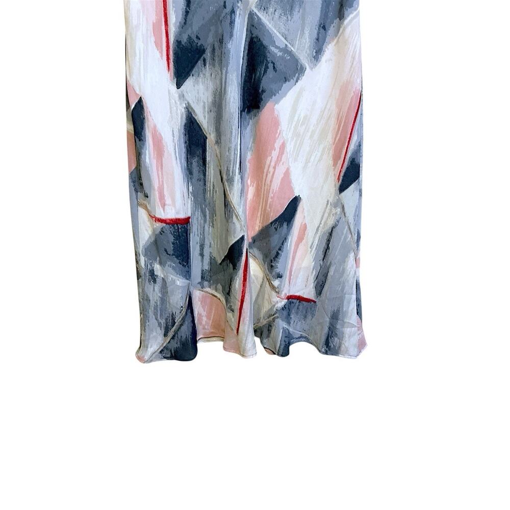 NIC+ZOE Artsy Abstract Multicolor Cowl Neck Sleeveless Dress‎ Flowy Feminine-L - Picture 7 of 12